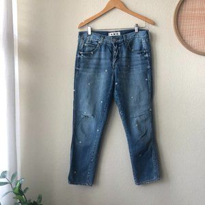 AMO jeans, daisy pattern